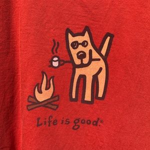 Life Is Good kids t-shirt with dog